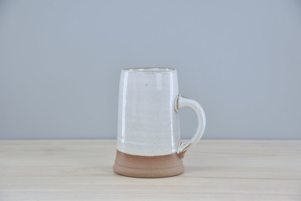 Handmade Ceramic Large Mug - in white glaze for clean, modern aesthetic. All pottery made by hand in Winchester, KY by Kentucky artists