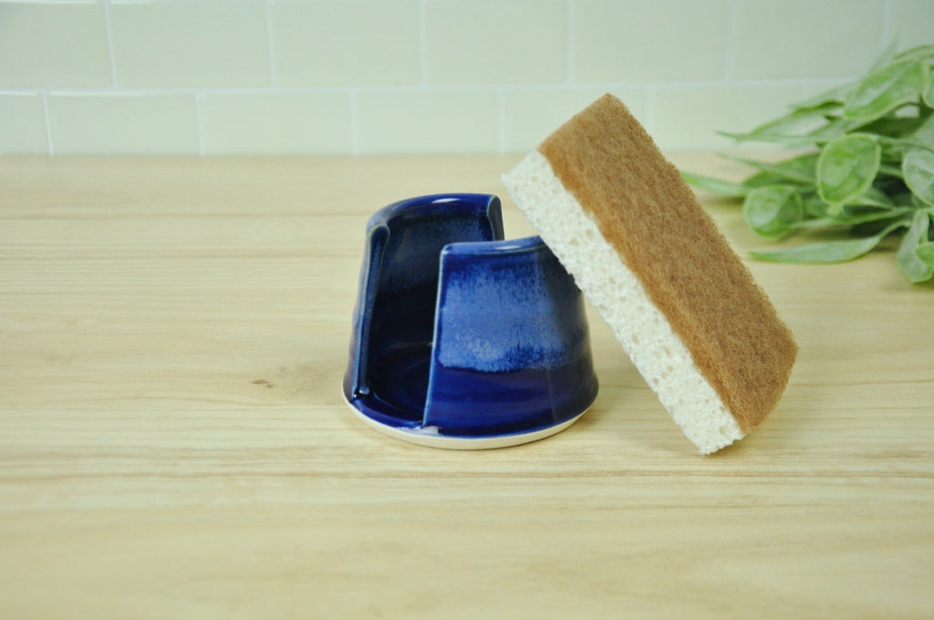 Sponge Holder in Shades of Blue - Perfect for sponges, napkins, and other items. Handmade in Kentucky