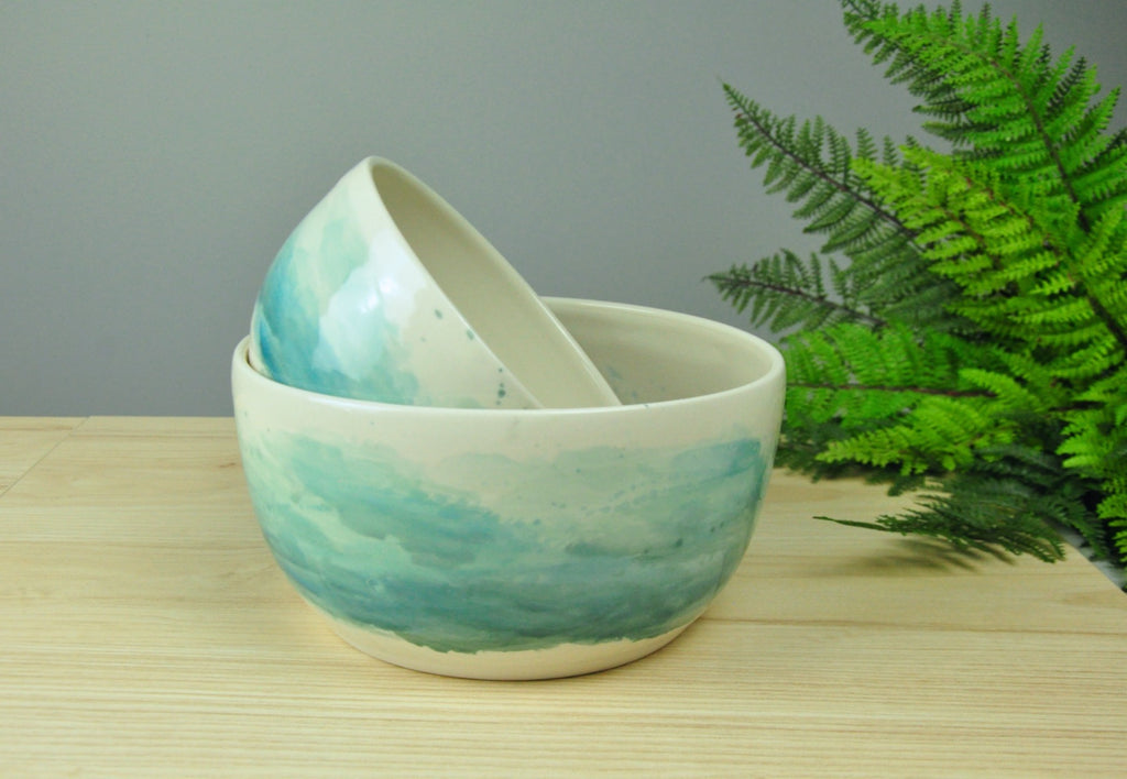 Serving Bowls in Watercolor Collection - Made in Winchester, KY