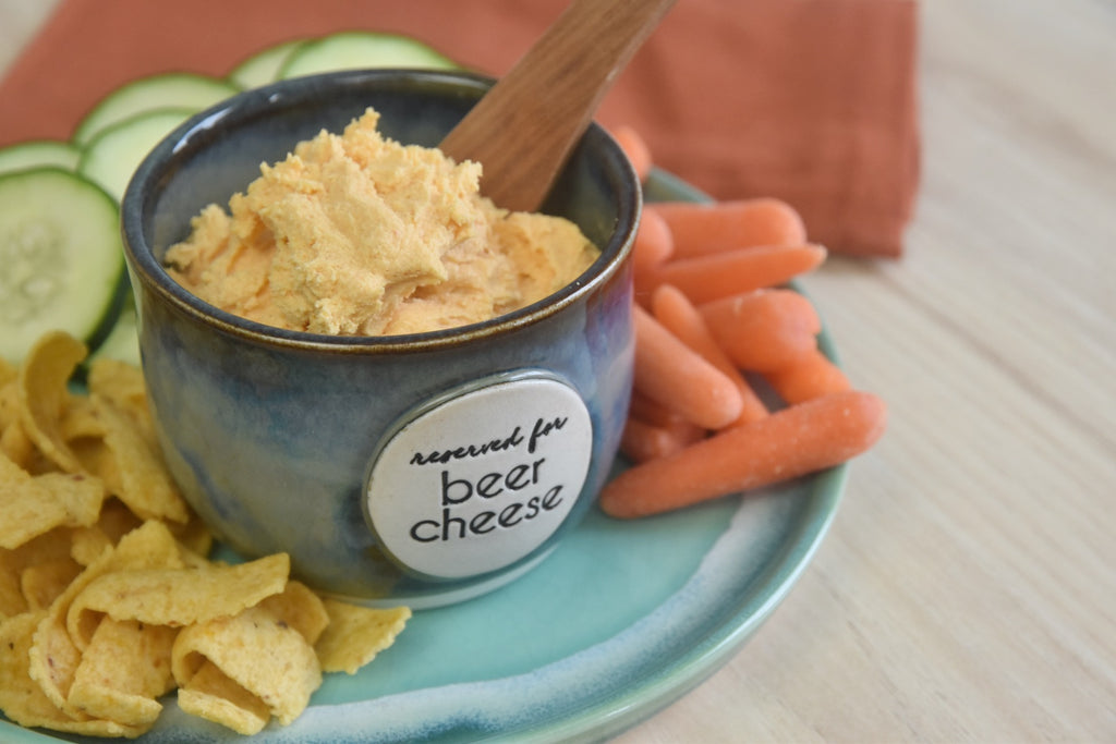 Handmade beer cheese bowl from Winchester, KY - the birthplace of Beer Cheese