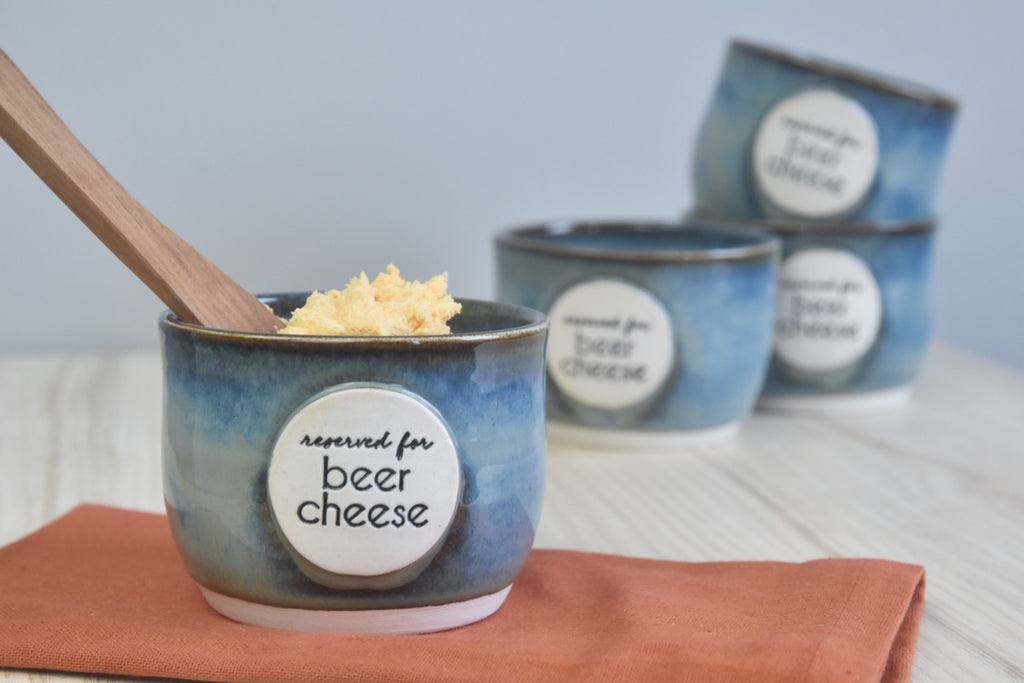 Handmade beer cheese bowl from Winchester, KY - the birthplace of Beer Cheese