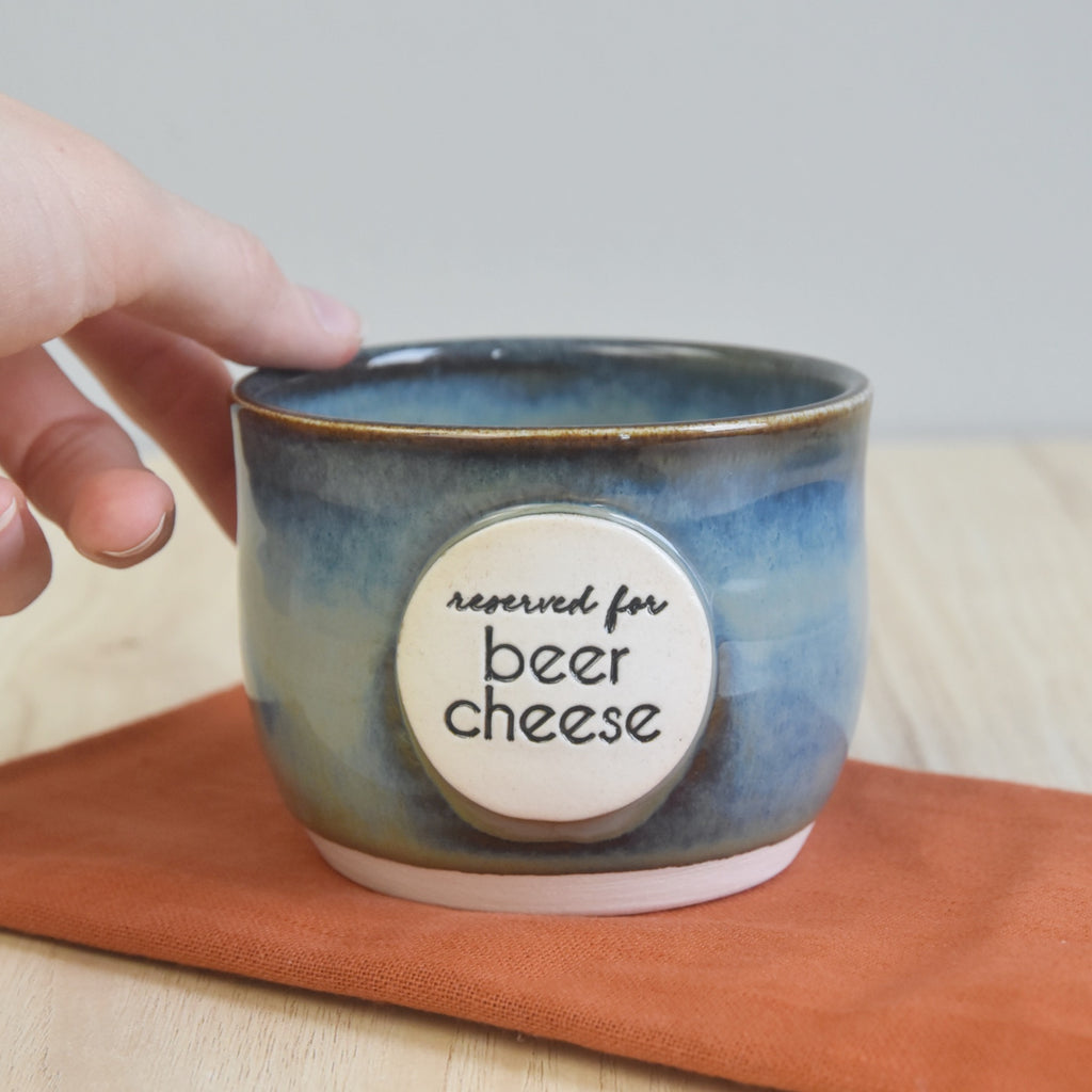 Handmade beer cheese bowl from Winchester, KY - the birthplace of Beer Cheese