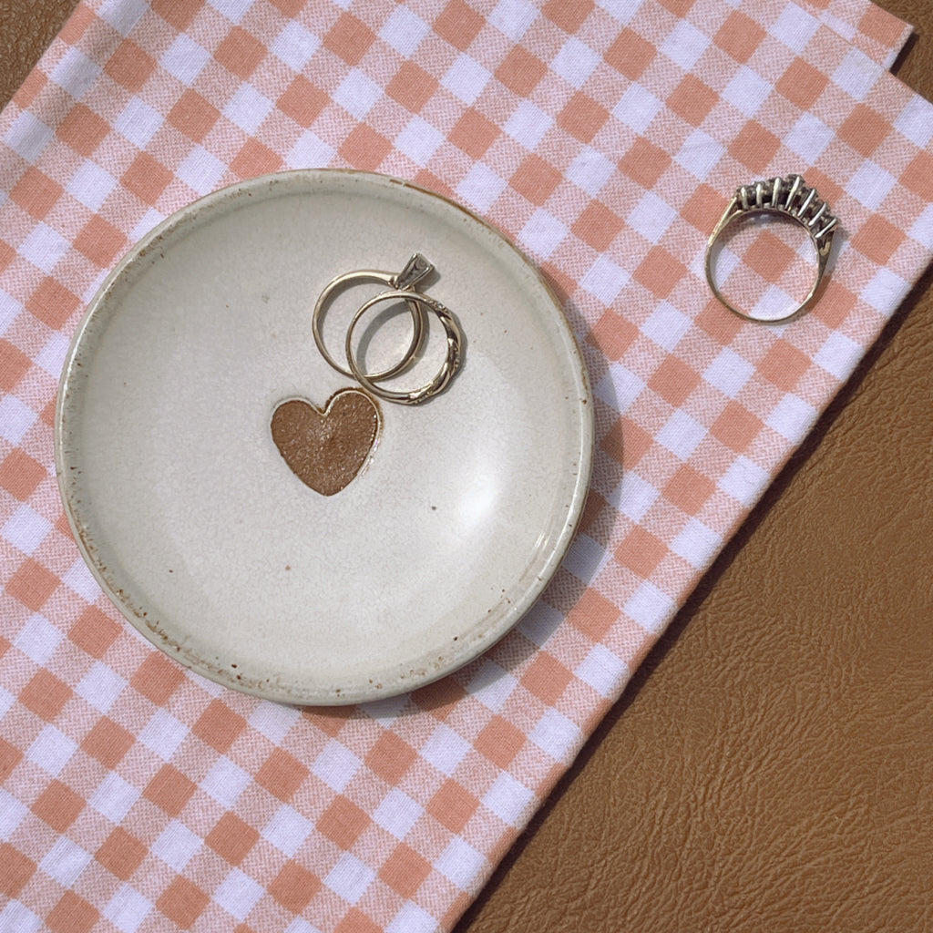 Handmade Pottery Ring Dish for bridal gift