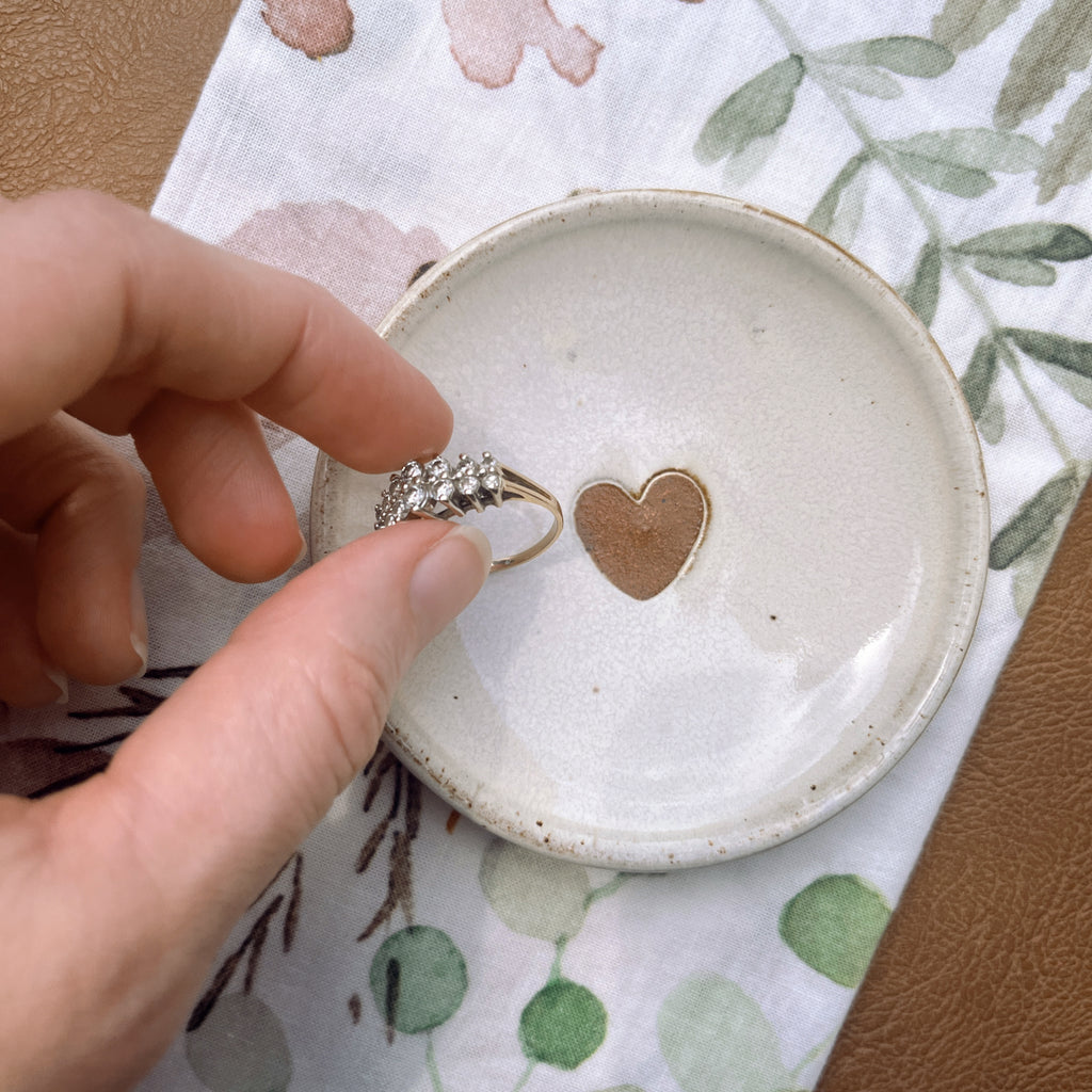 Handmade Pottery Ring Dish perfect for wedding gift