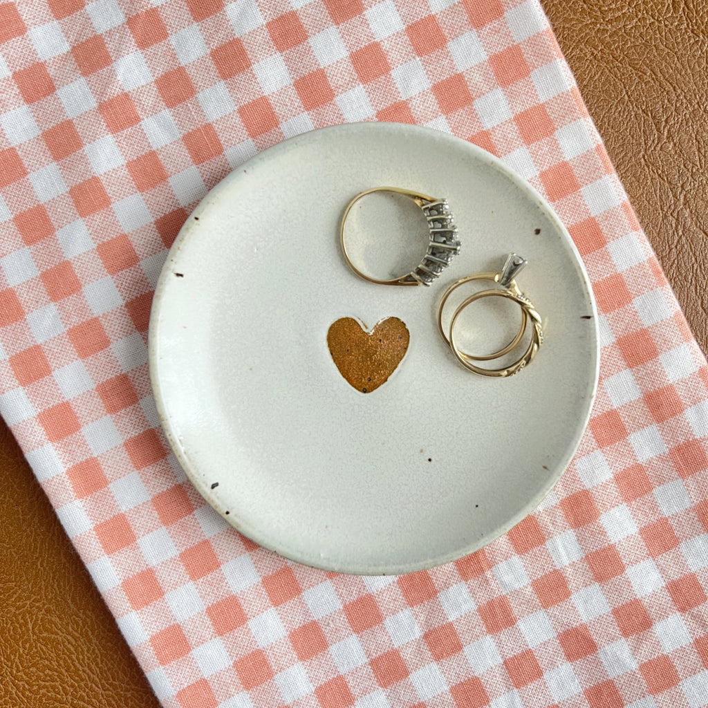 Handmade Pottery Ring Dish for anniversary gift