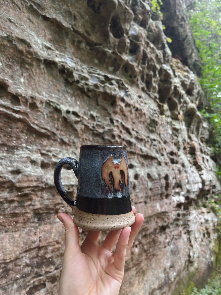 Mothman of Point Pleasant, WV - Handmade mug, handmade art from Kentucky