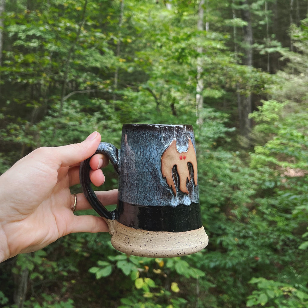Mothman of Point Pleasant, WV - Handmade mug, handmade art from Kentucky