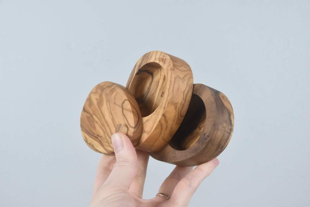 Olive Wood Salt & Pepper Cellar