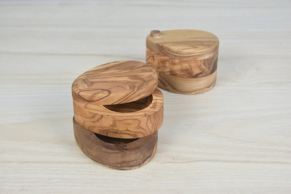Olive Wood Salt & Pepper Cellar