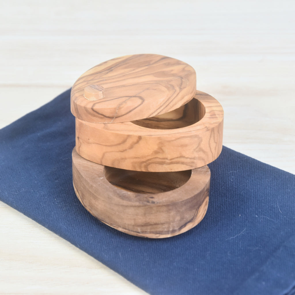 Olive Wood Salt & Pepper Cellar