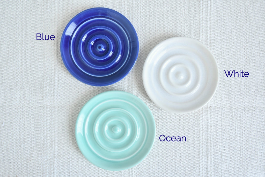 Handmade Soap Dish Gift Set with small batch soap & soap dish . Hostess gift idea . Teacher Gift idea