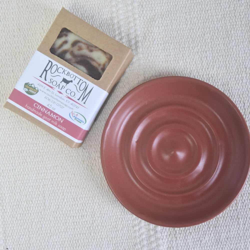 Handmade Soap Dish Gift Set with small batch soap & soap dish . Hostess gift idea . Teacher Gift idea