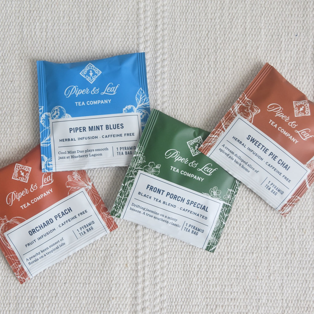 Single Bag Sampler Pack | Piper & Leaf Bagged Teas (4 ct.)