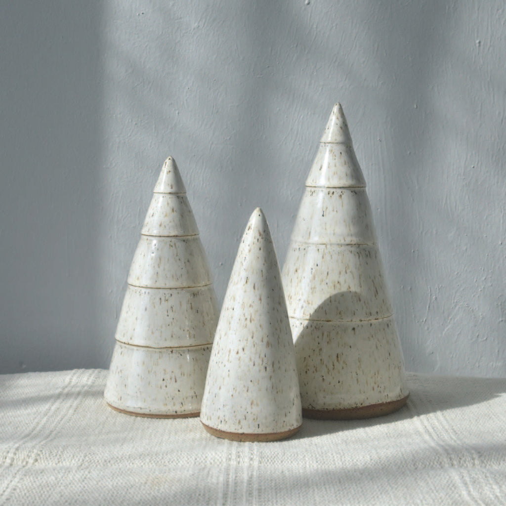 Handmade Ceramic Christmas Trees - handmade in Winchester, KY - copyright Dirty South Pottery