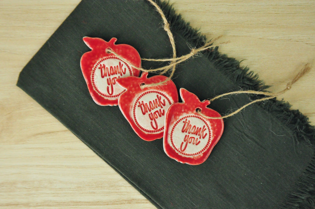 Unique Ornaments for Teachers, this handmade Apple Ornament is a great gift and way to say "Thank You".. 