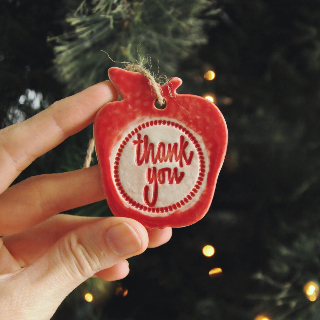 Unique Ornaments for Teachers, this handmade Apple Ornament is a great gift and way to say "Thank You".. 