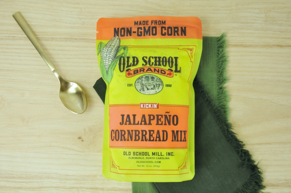Old School Brand Jalapeño Cornbread Mix pairs perfectly with our handmade Batter Bowls for a gift idea in Winchester, KY