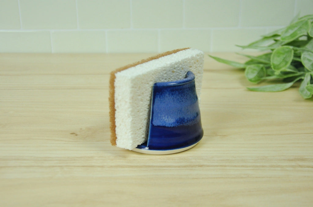 Sponge Holder in Shades of Blue - Perfect for sponges, napkins, and other items. Handmade in Kentucky