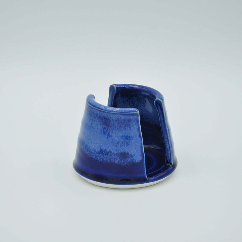 Sponge Holder in Shades of Blue. Handmade pottery in Kentucky by Dirty South Pottery