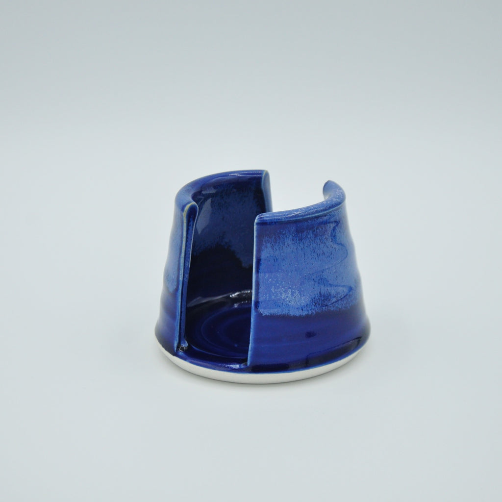 Sponge Holder in Shades of Blue. Handmade pottery in Kentucky by Dirty South Pottery