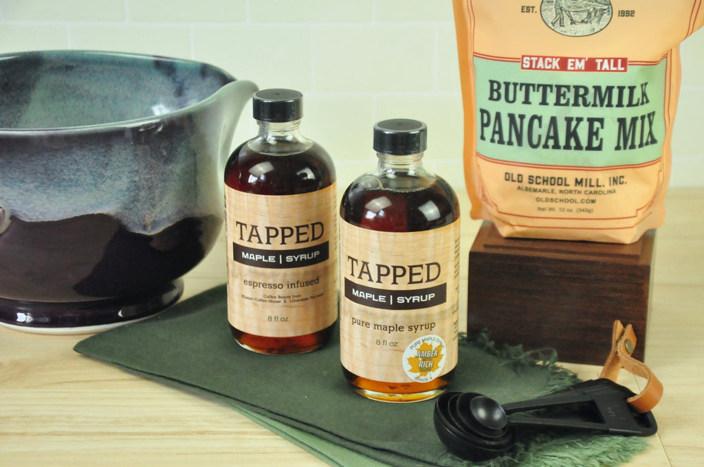 Pure Maple Syrup pairs well with our handmade pottery and Buttermilk Pancake Mix for a unique gift - in Winchester, Kentucky