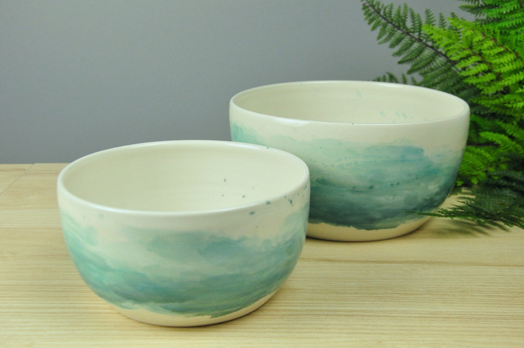 Serving Bowls in Watercolor Collection - Made in Winchester, KY