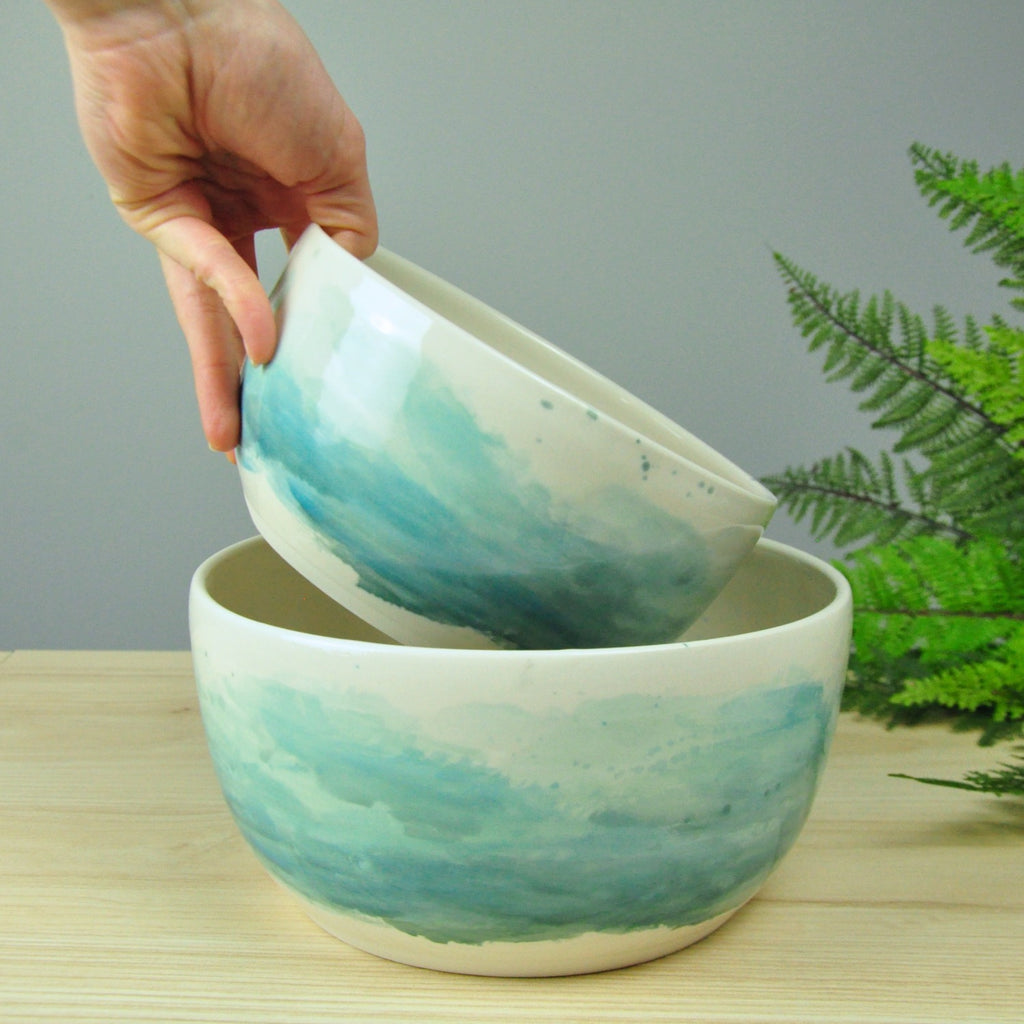 Serving Bowls in Watercolor Collection - Made in Winchester, KY
