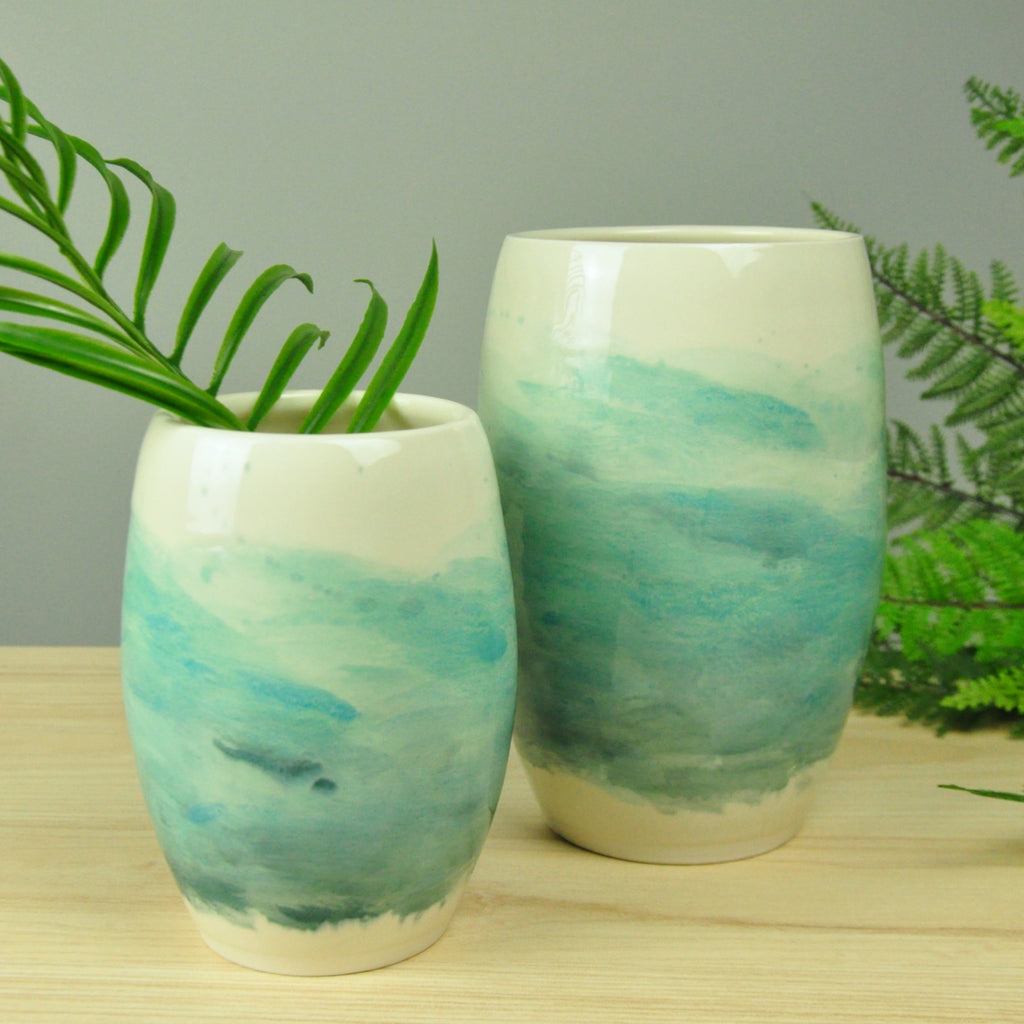 Small and Large Vase in our Watercolor Collection - handmade in Winchester, KY